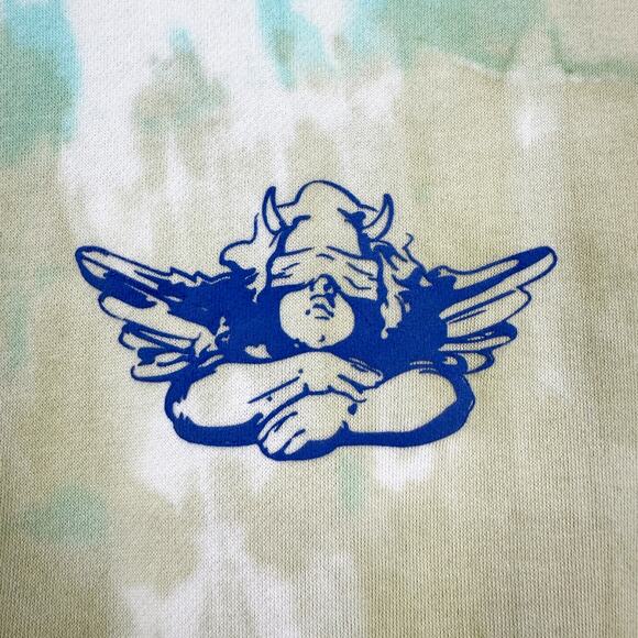 Boy's Lie Drawstring Backpack Bag Soft Cupid Green Turquoise White NWT - Picture 3 of 9